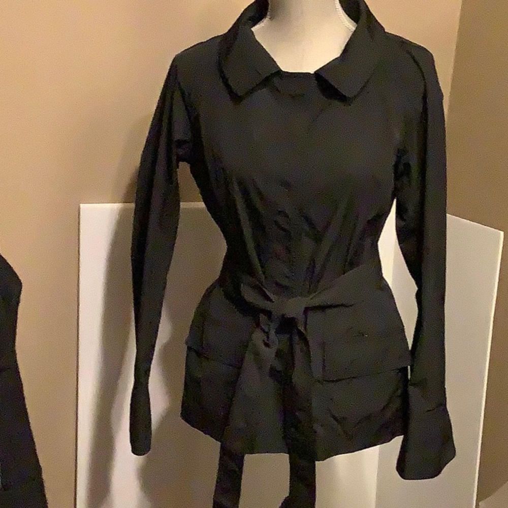 Charles Nolan New York Nylon Black Jacket Coat 8